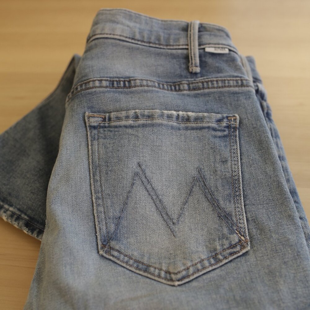MOTHER The Hustler Ankle Jeans California Cruiser 29 Light Wash Kick Flare-leg